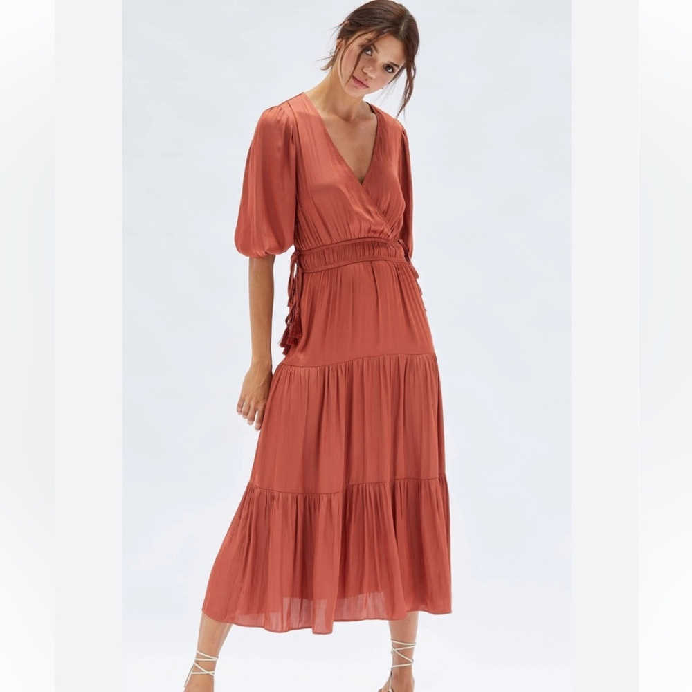 Revolve MinkPink Susa Rust Midi Dress
